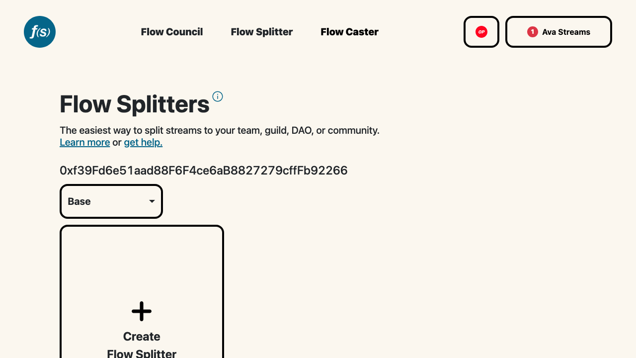 Flow Splitters