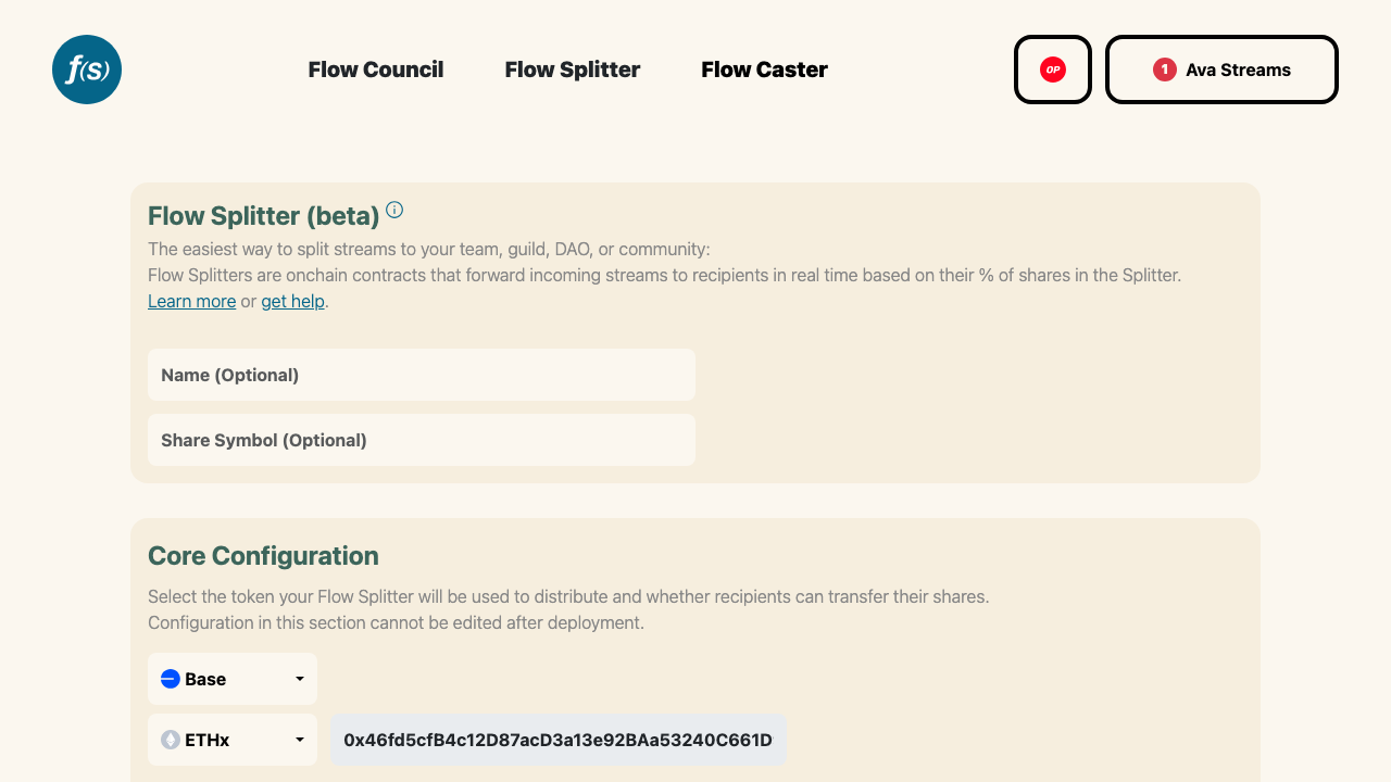 Flow Splitter launch